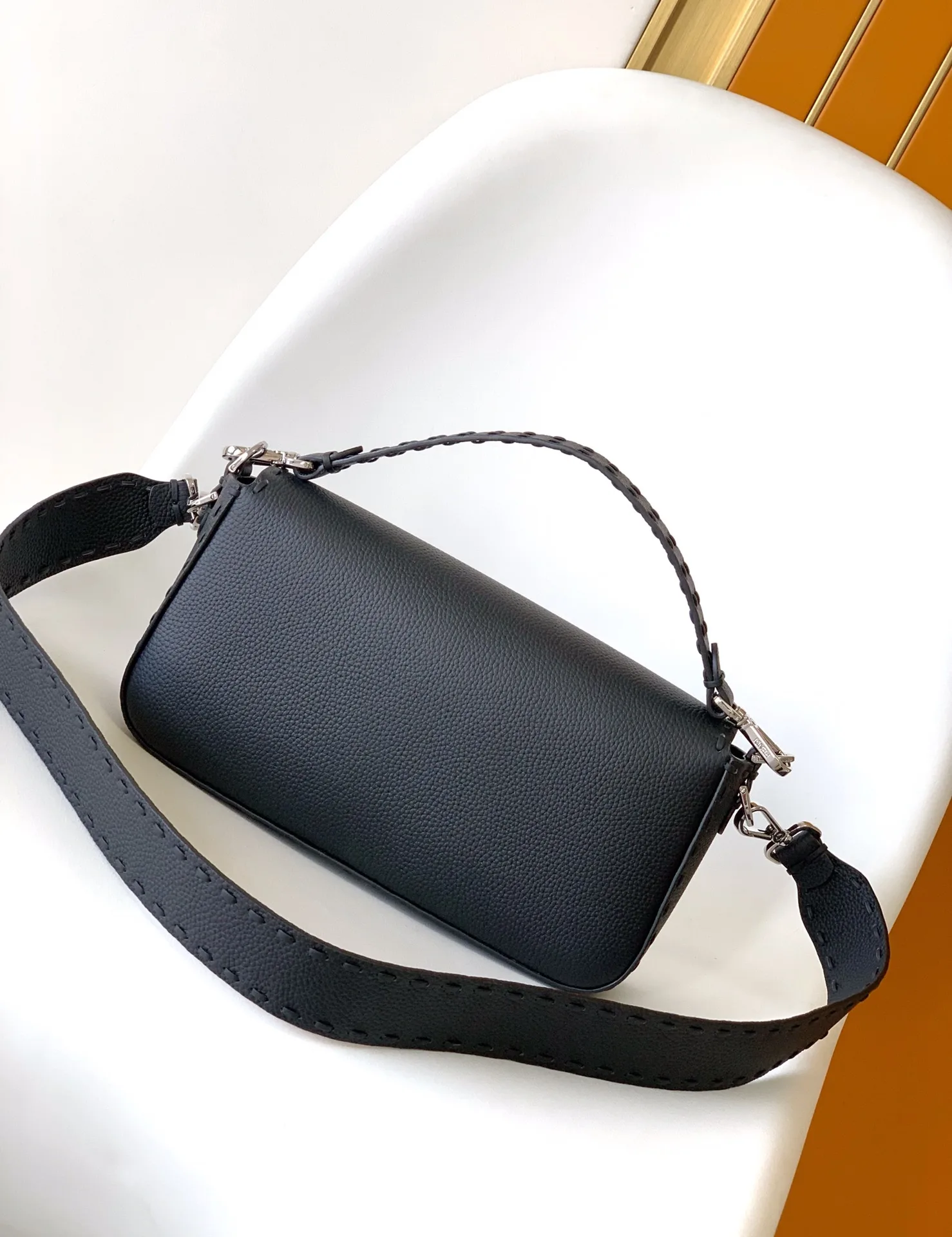 Fendi Grained Leather Shoulder Bag product photo from LabelPicks