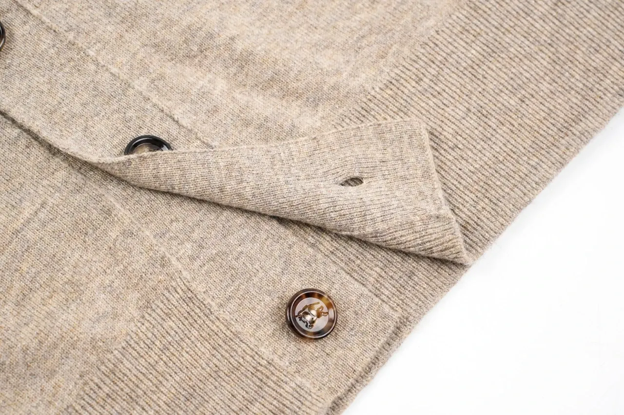 Burberry Beige Signature Embroidered Knit Cardigan product photo from LabelPicks