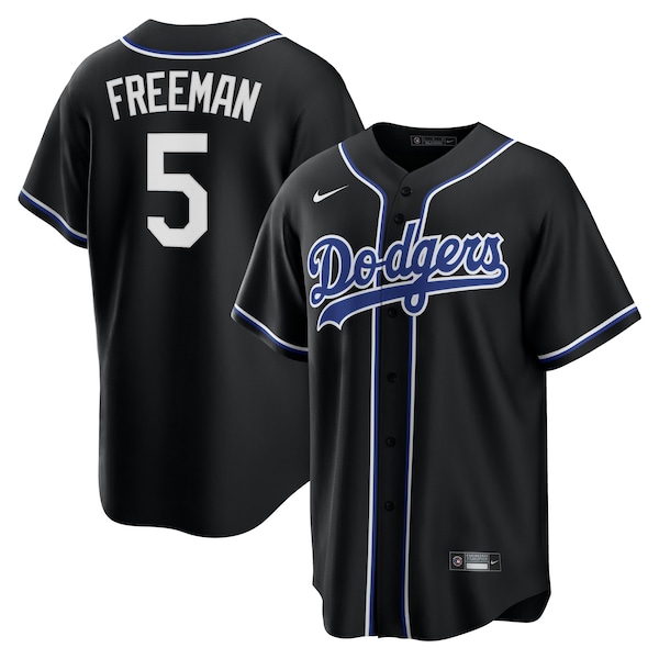 Freddie Freeman Los Angeles Dodgers Nike  Youth Lights Out Replica Player Jersey - Black
