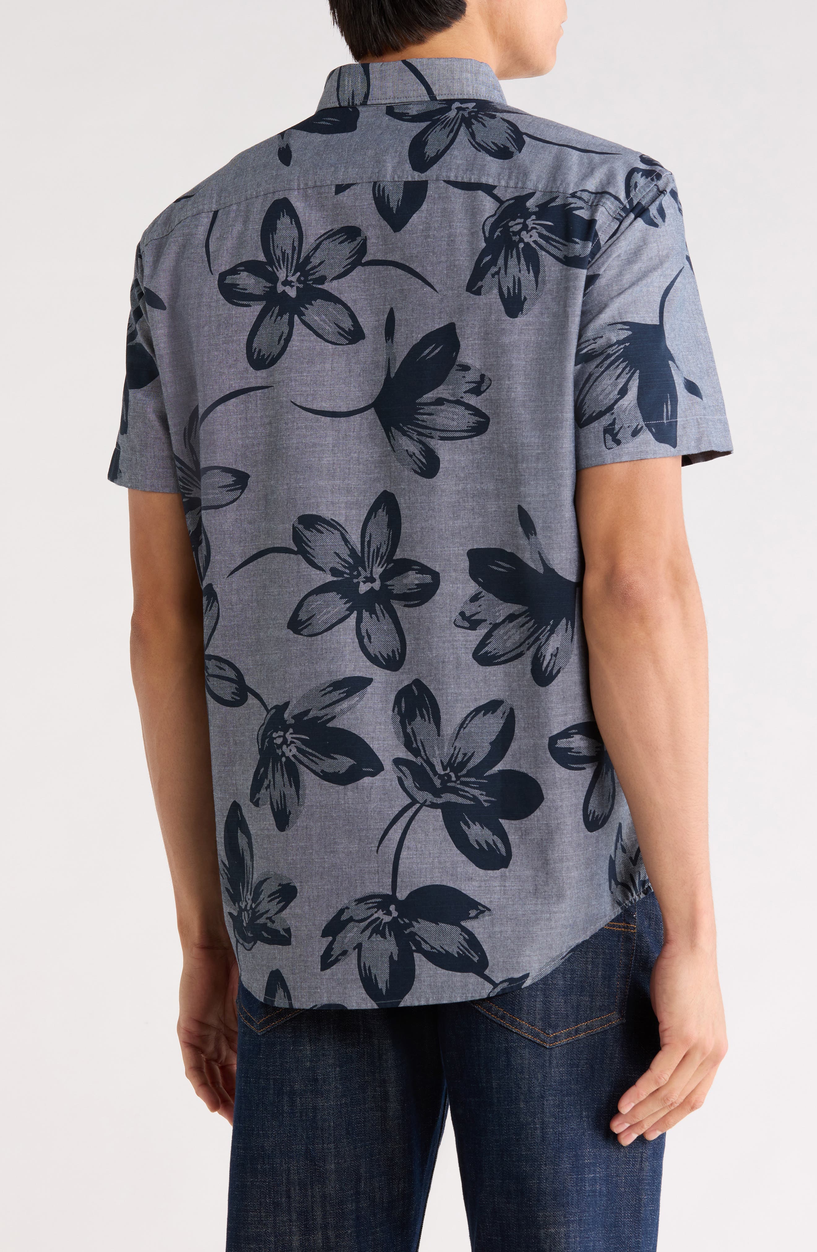 Original Penguin Chambray Flower Button-Down Shirt