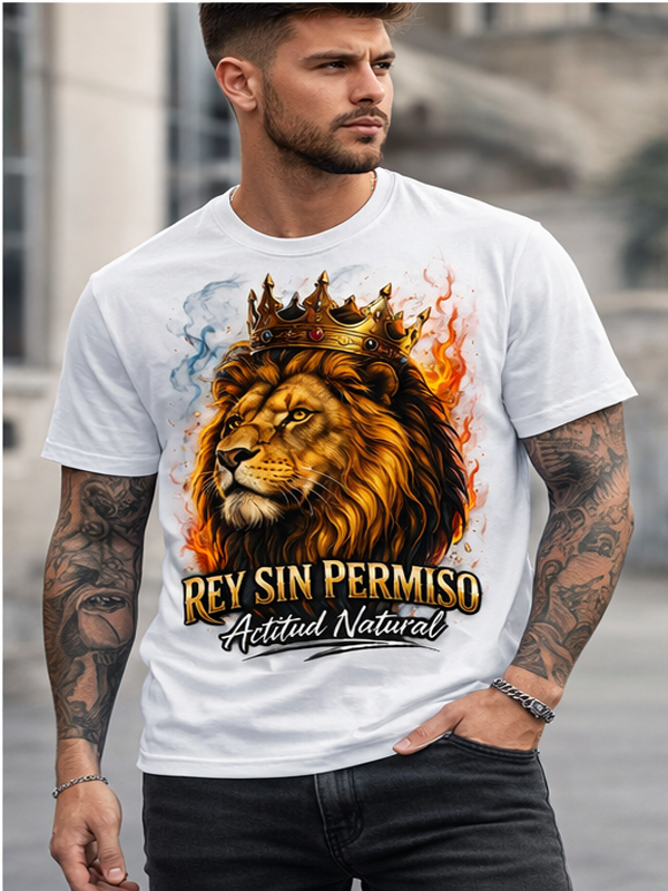 Remera Rey Sin Permiso | León Crown Streetwear Unisex