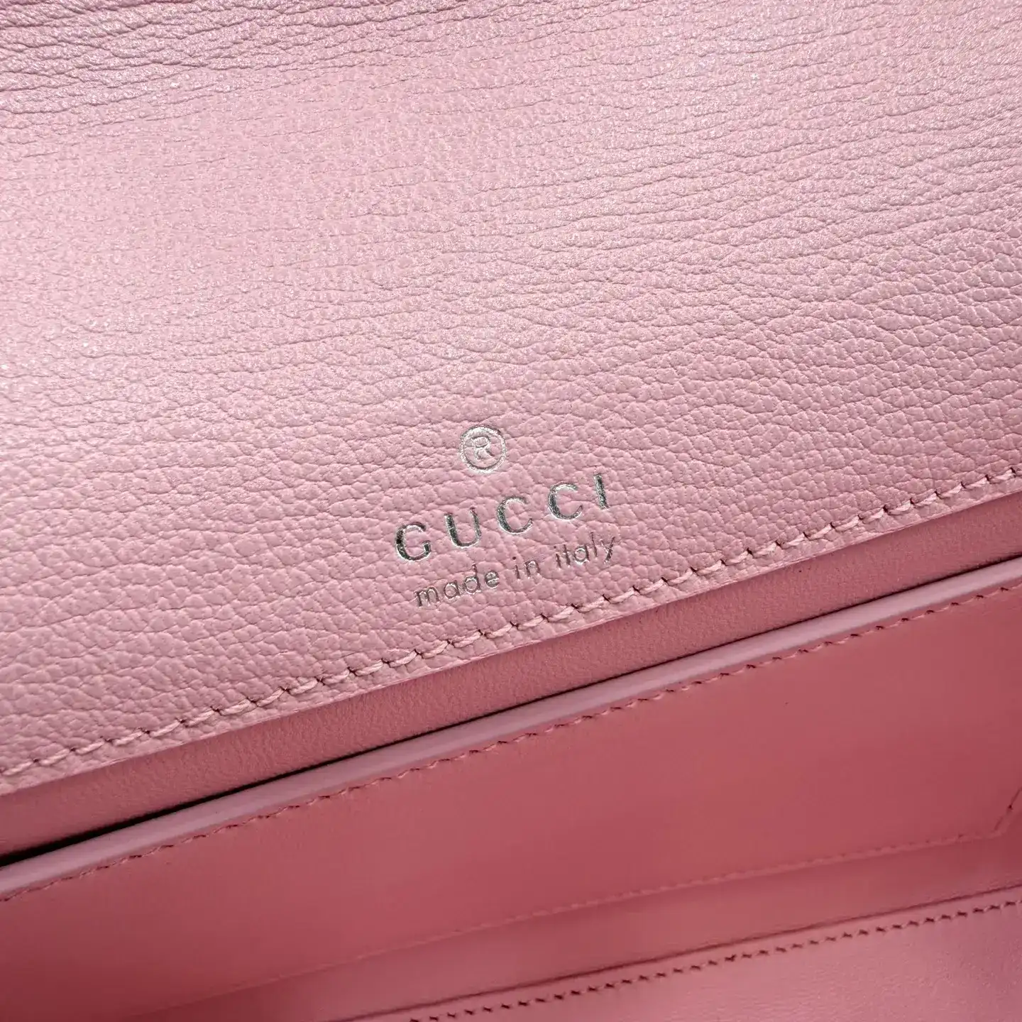 Gucci Dionysus Pink Grained Leather Shoulder Bag product photo from LabelPicks