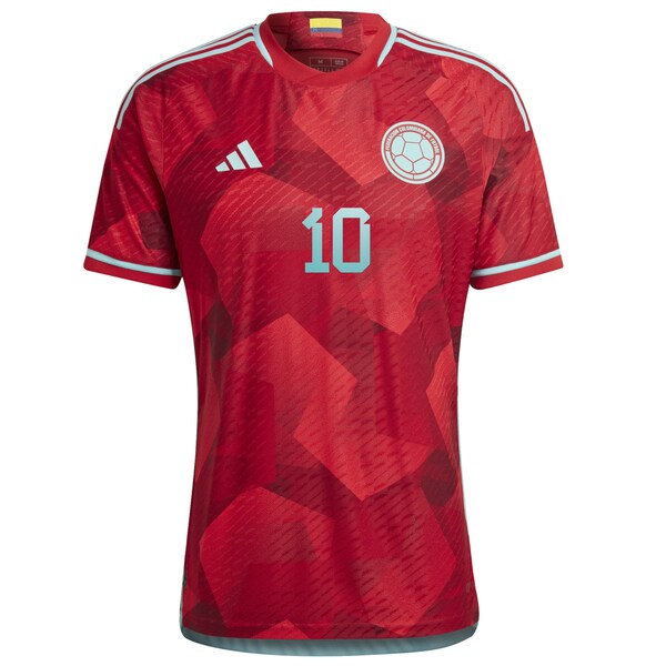 James Rodriguez Colombia National Team adidas 2022/23 Away Authentic Player Jersey - Red