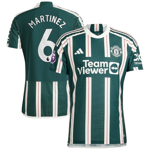 Lisandro Martínez Manchester United adidas 2023/24 Away Authentic Player Jersey - Green/Red
