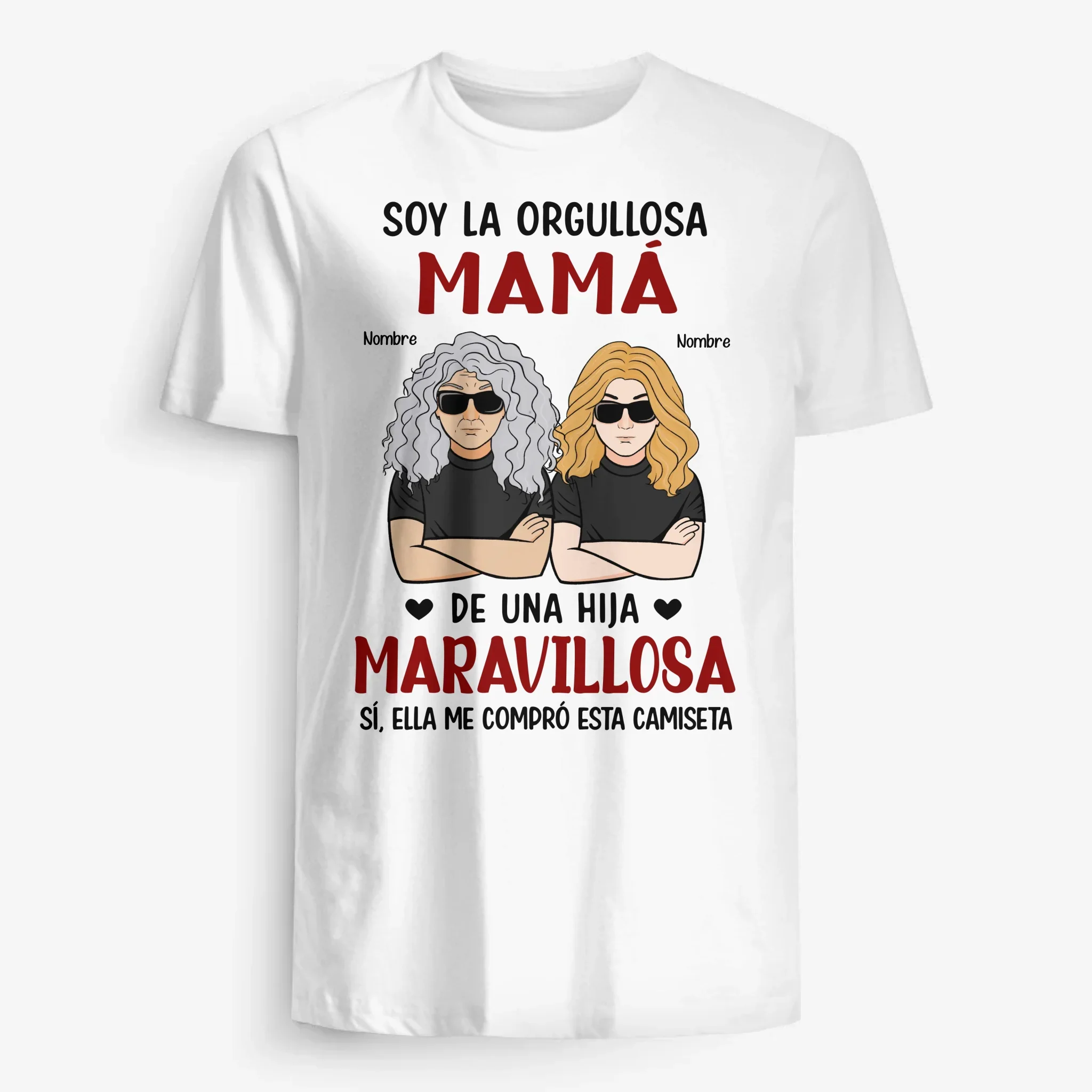 Personalizar Camisetas Para Mamá | Personalizado Regalo Para Madre | Soy la orgullosa mamá divertida