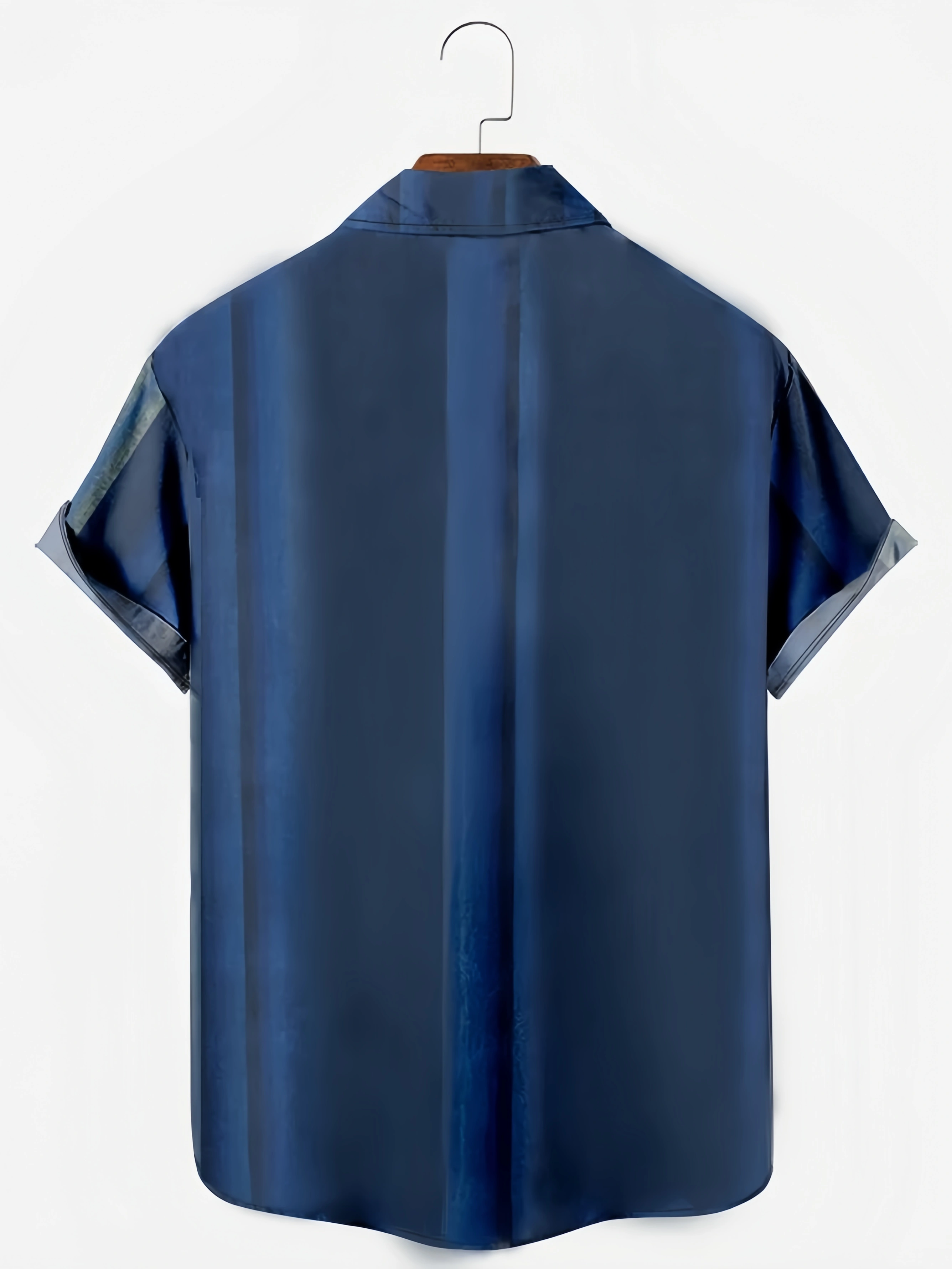 Hawaiian Retro Striped Men's Casual Short-sleeved Shirt