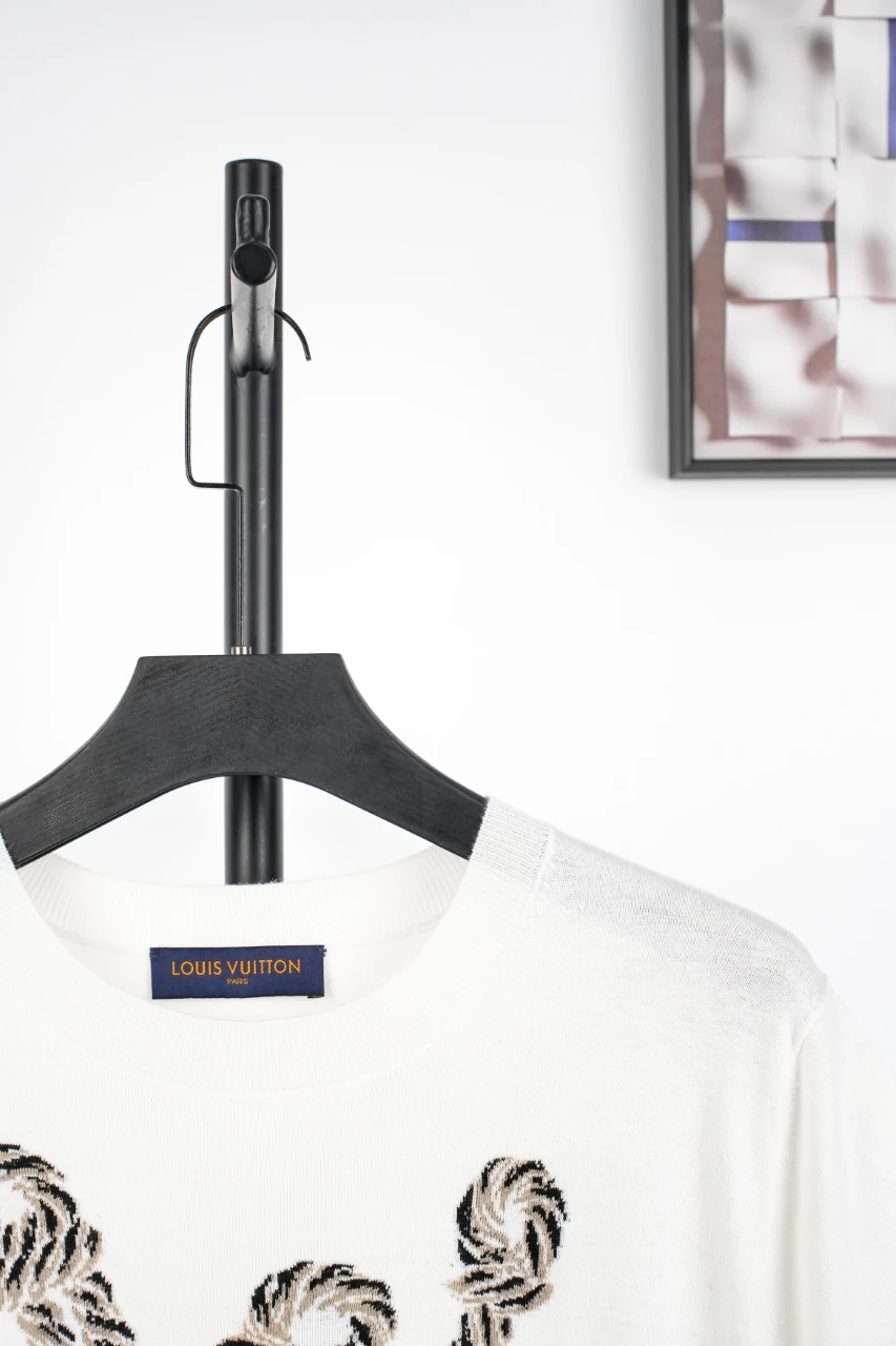 Louis Vuitton White Rope Monogram Letter Jacquard T-Shirt product photo from LabelPicks