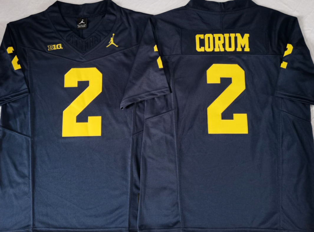 Blake Corum   NCAA Michigan Wolverines Jordan Band Vapor Limited Jersey