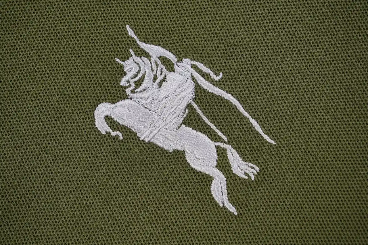 Burberry Olive Green Small Equestrian Knight Embroidered Polo Shirt product photo from LabelPicks