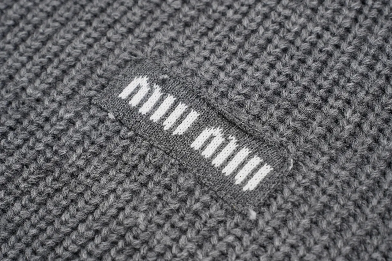 Miu Miu Grey White Trim Logo V Neck Sweater product photo from LabelPicks