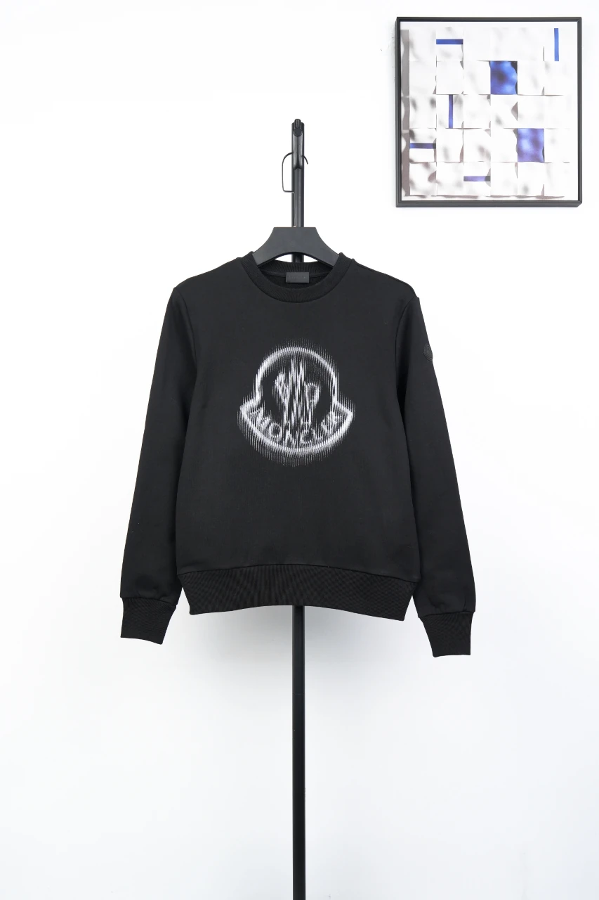 Moncler Black Blurred Logo Crewneck Sweatshirt product photo from LabelPicks