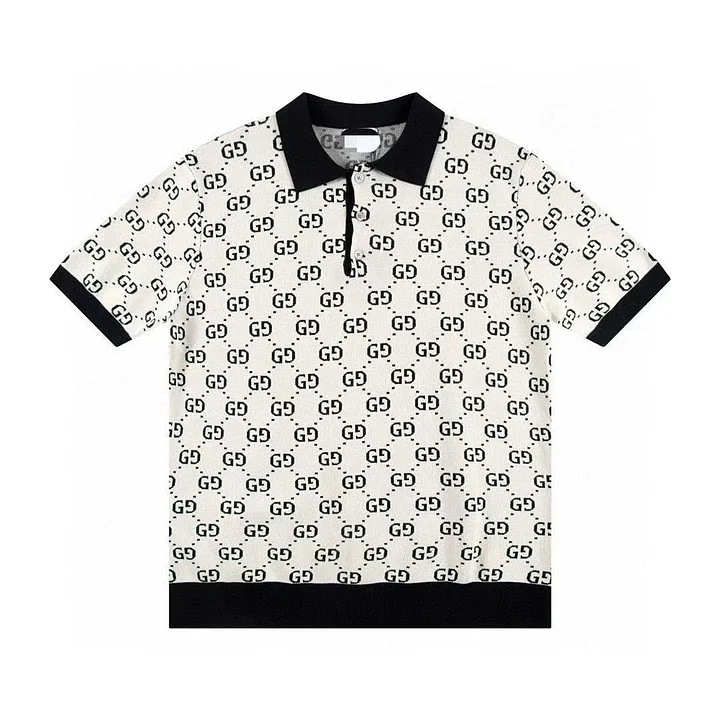 Letter full print polo t-shirt