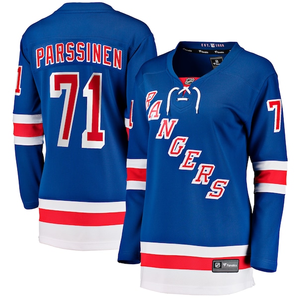 Juuso Parssinen New York Rangers  Women's Home Breakaway Player Jersey - Blue