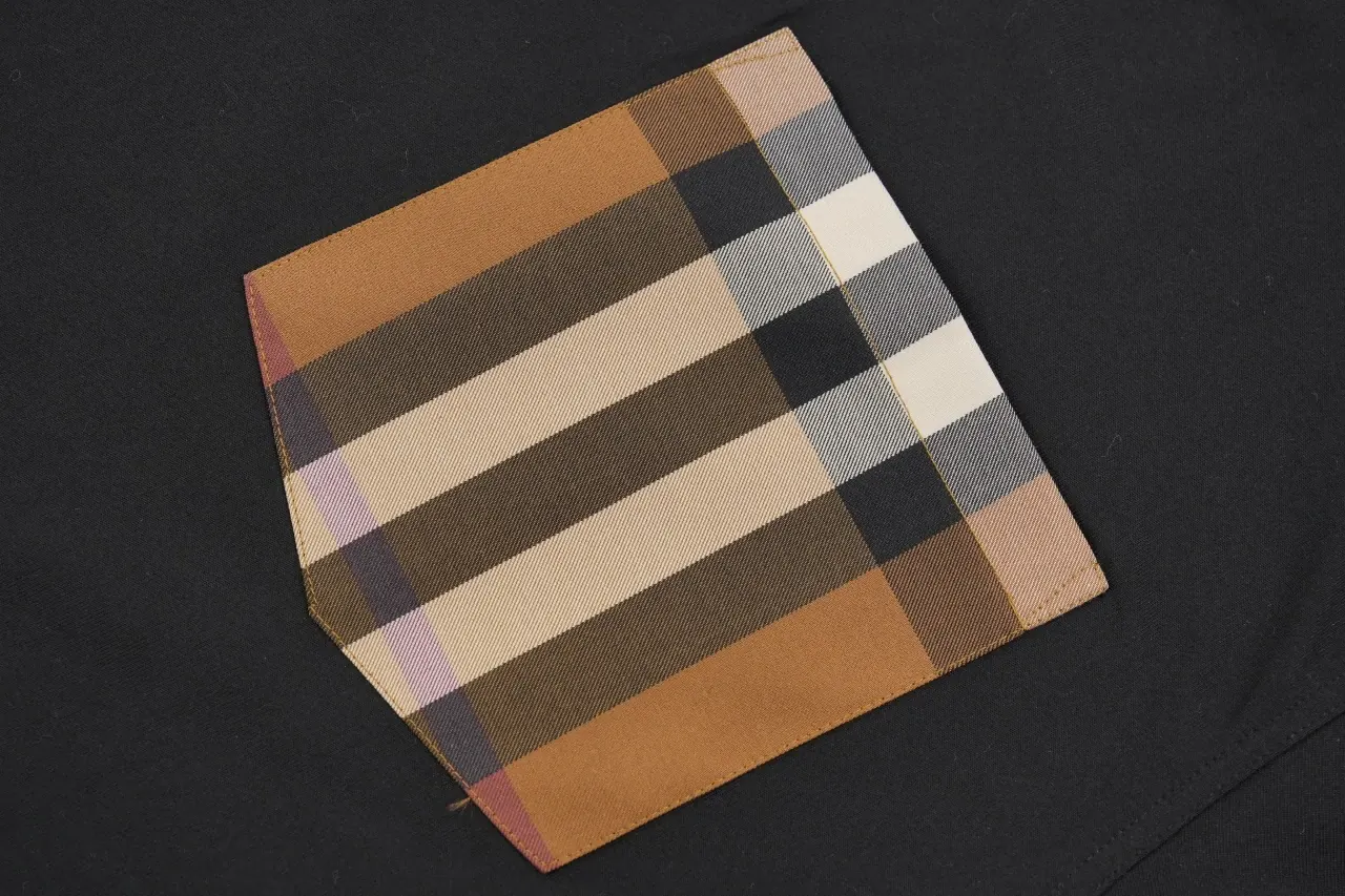 Burberry Black Large Check Pocket Crewneck T-Shirt product photo from LabelPicks