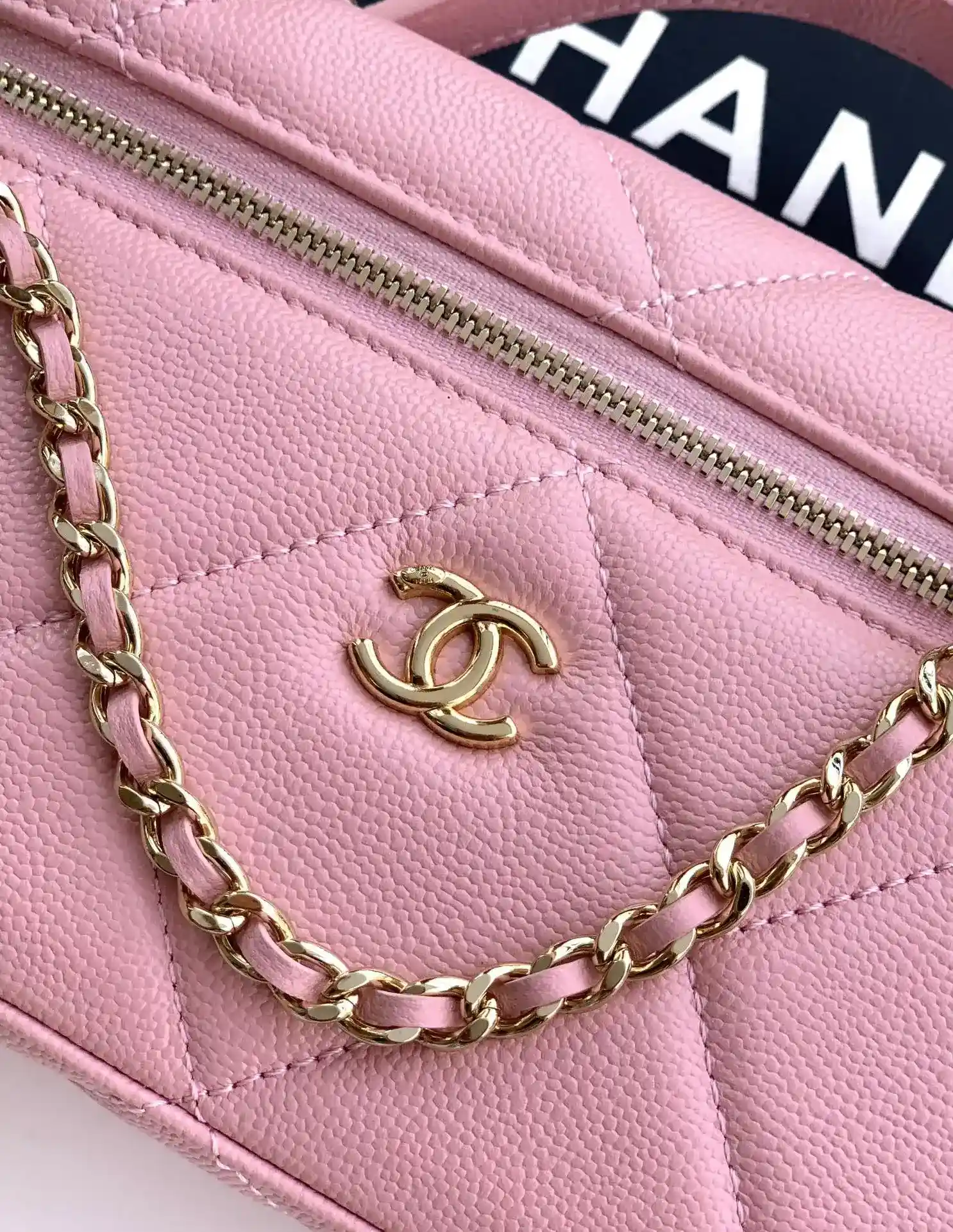 Chanel Pink Quilted Leather Top Handle Bag product photo from LabelPicks