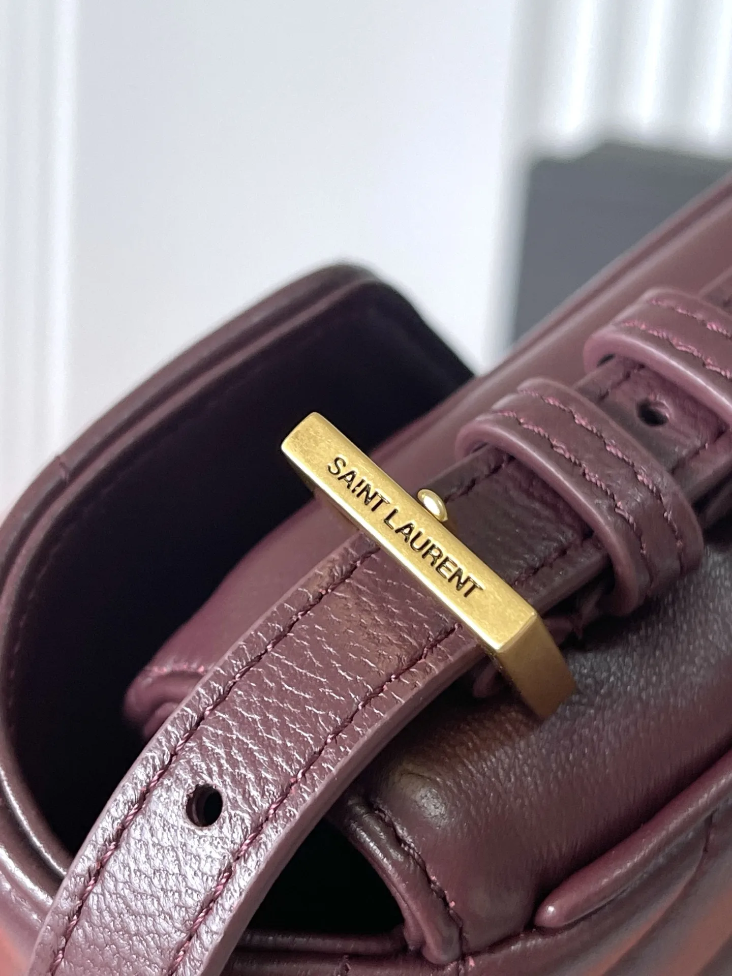 Saint Laurent Burgundy Loulou Quilted Leather Crossbody Bag product photo from LabelPicks