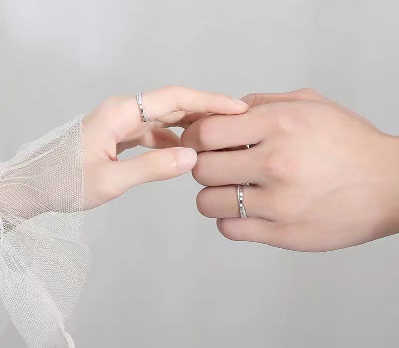 Niche Couple's Ring Original Design Live Ring Simple Couple Gifts