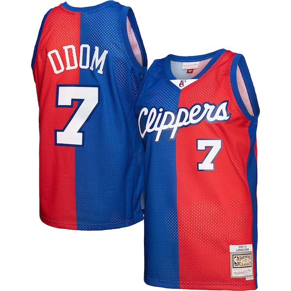 Lamar Odom LA Clippers Hardwood Classics 2000/01 Split Swingman Jersey - Royal/Red