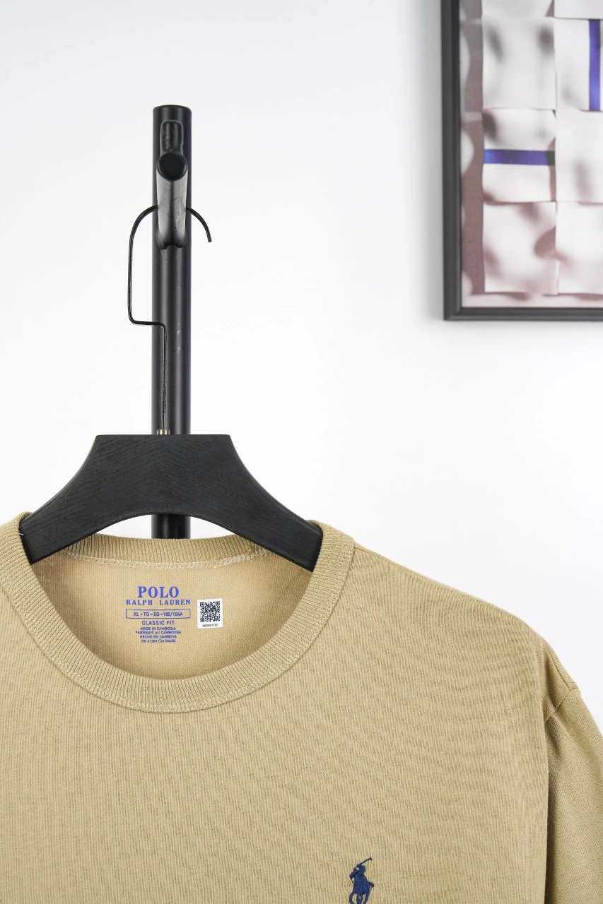 Ralph Lauren Khaki Pony Embroidered Crewneck T-Shirt product photo from LabelPicks