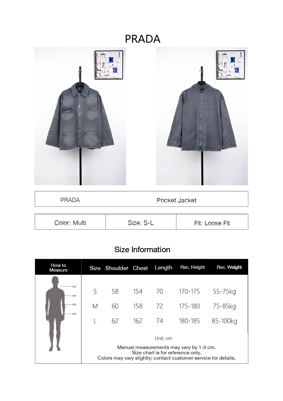 Prada Ice Blue Distressed Four-Pocket Denim Jacket product photo from LabelPicks