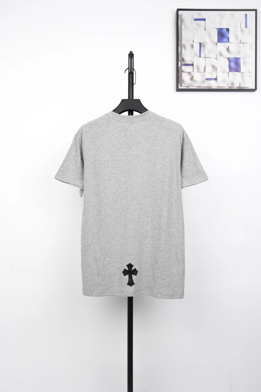 Chrome Hearts Grey Pocket Cross Leather Label T-Shirt product photo from LabelPicks