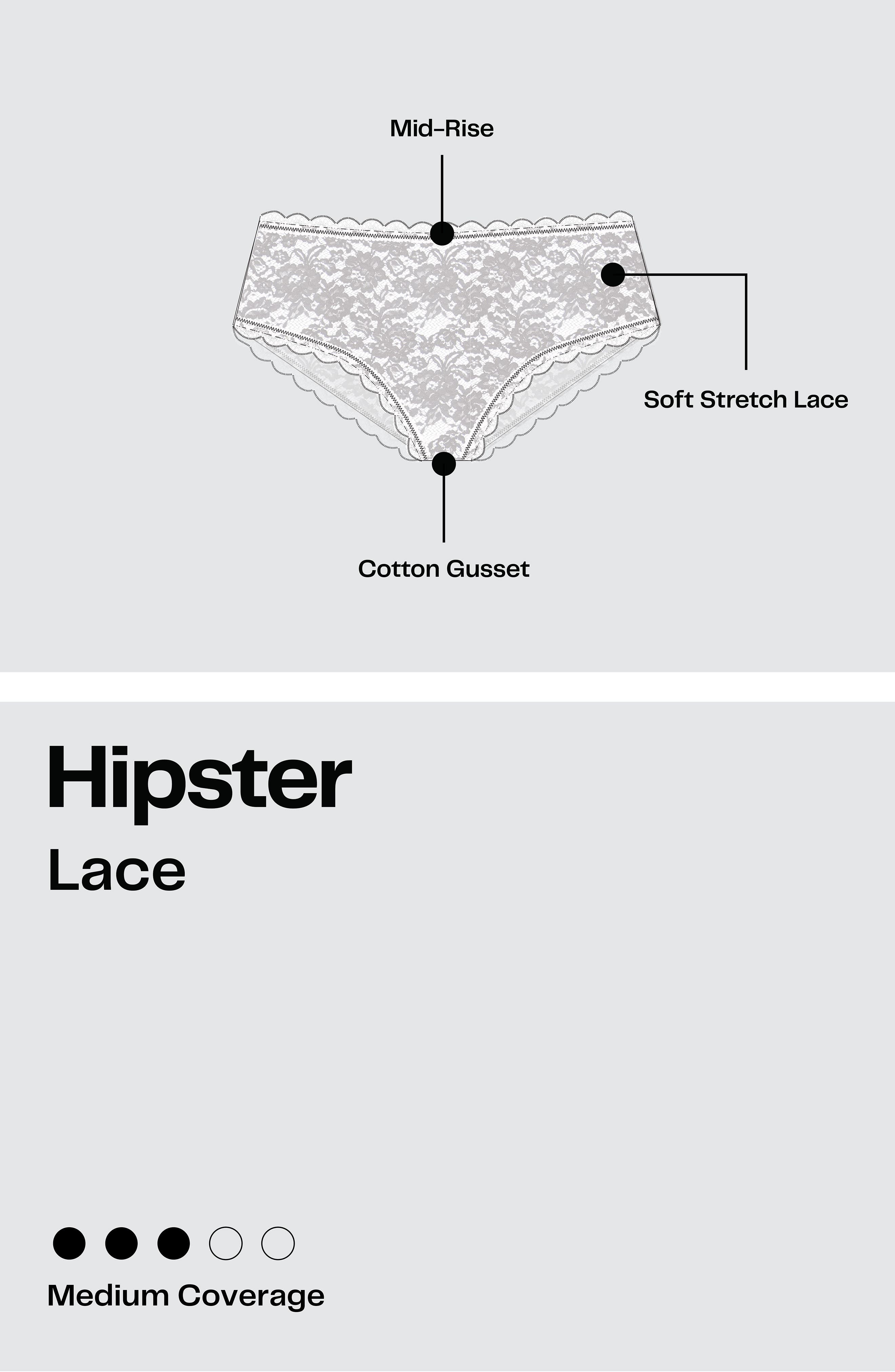 NORDSTROM RACK Assorted 5-Pack Lace Hipster Briefs