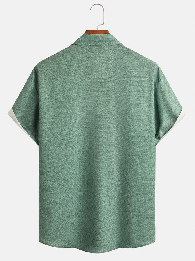 Tropical Floral Print Short Sleeve Casual Shirt