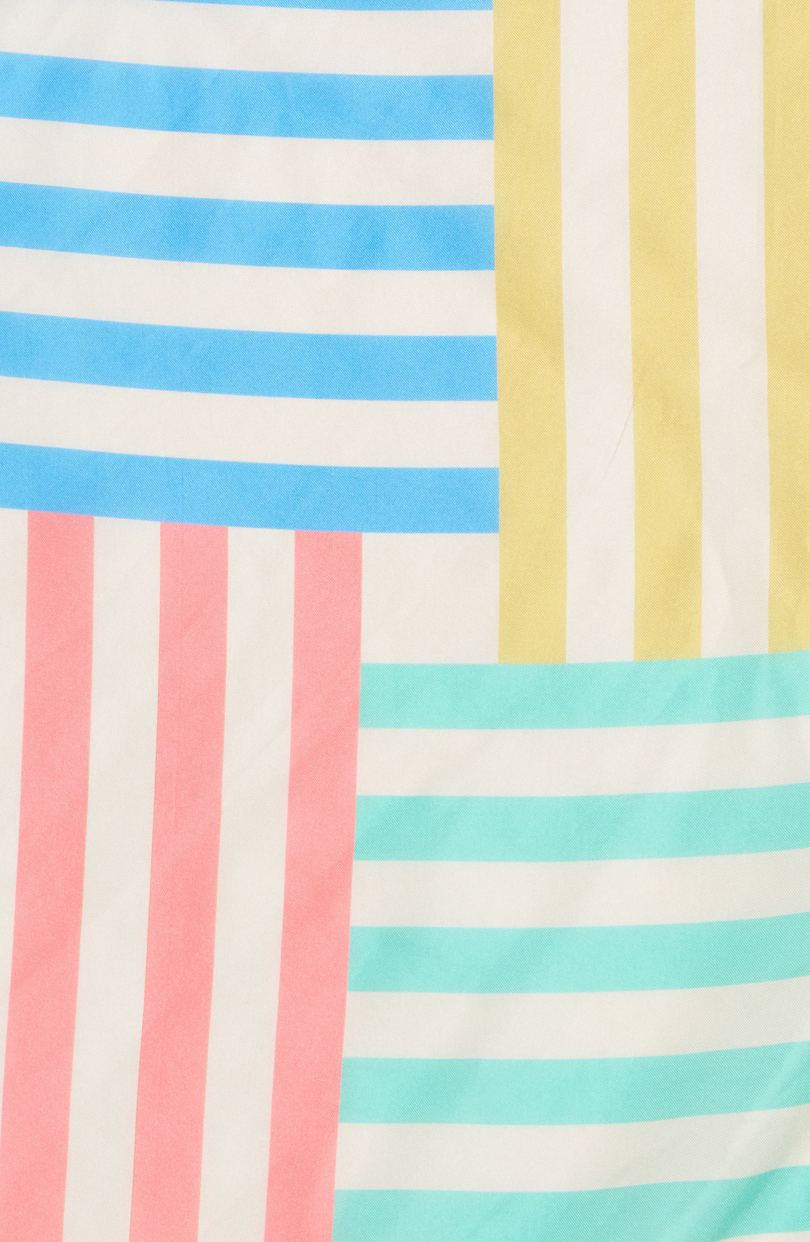 Kurt Geiger London Mixed Stripe Silk Bandana Scarf