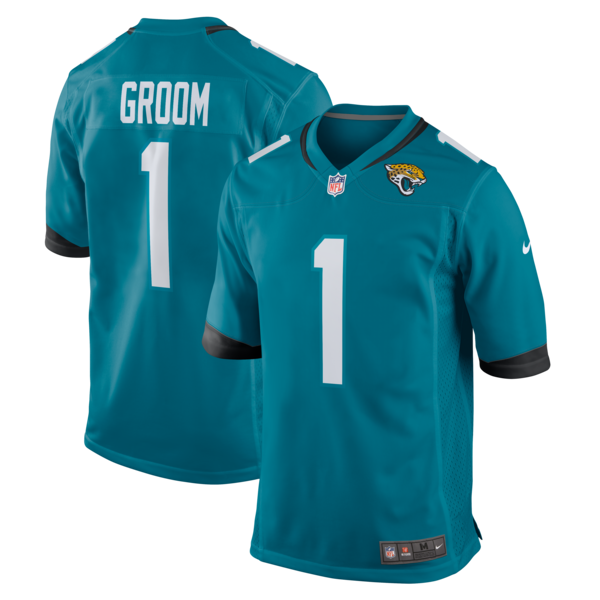 Number 1 Groom Jacksonville Jaguars Nike Game Jersey - Teal