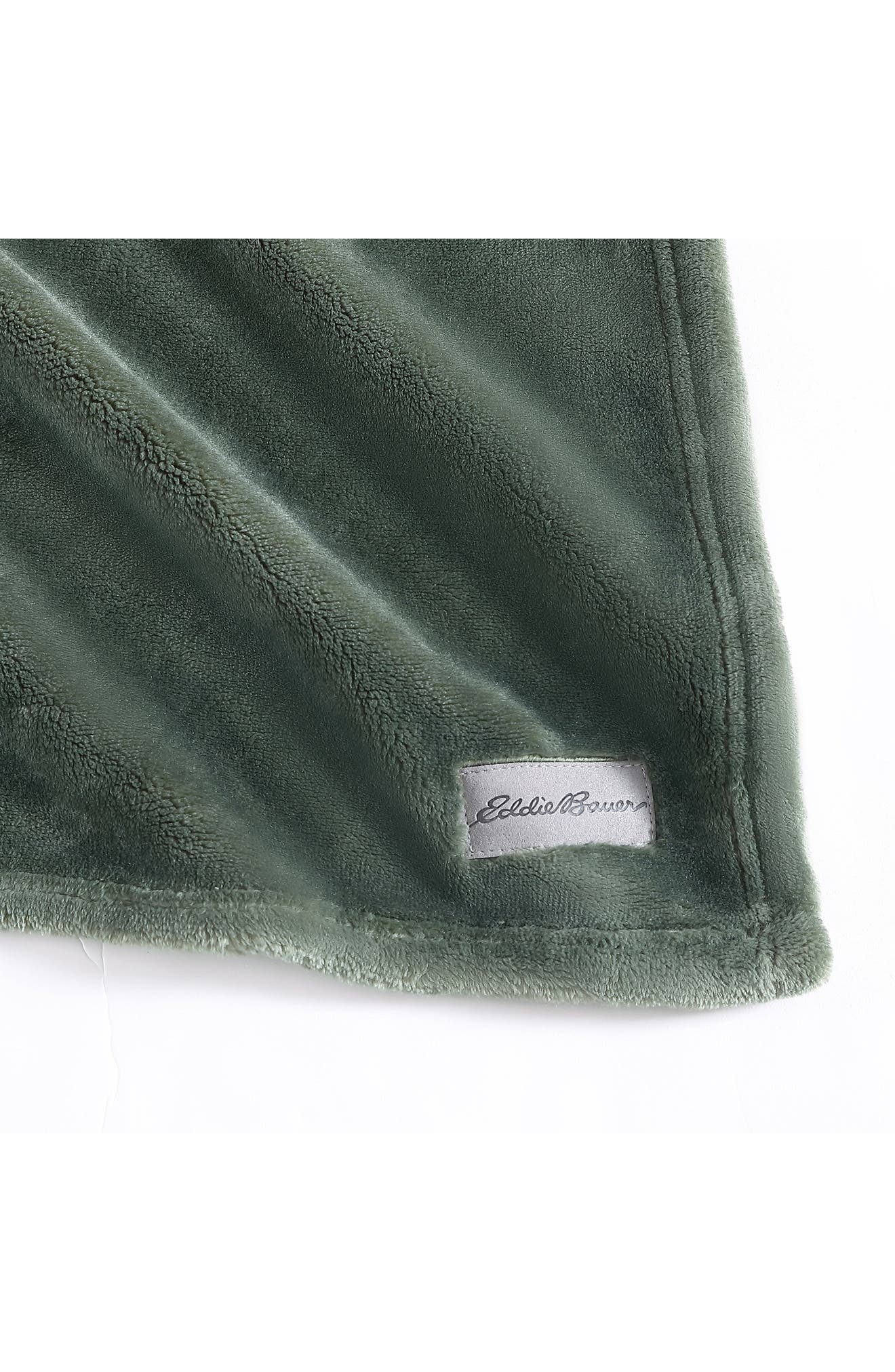 Eddie Bauer Ultra Lux Plush Solid Throw Blanket