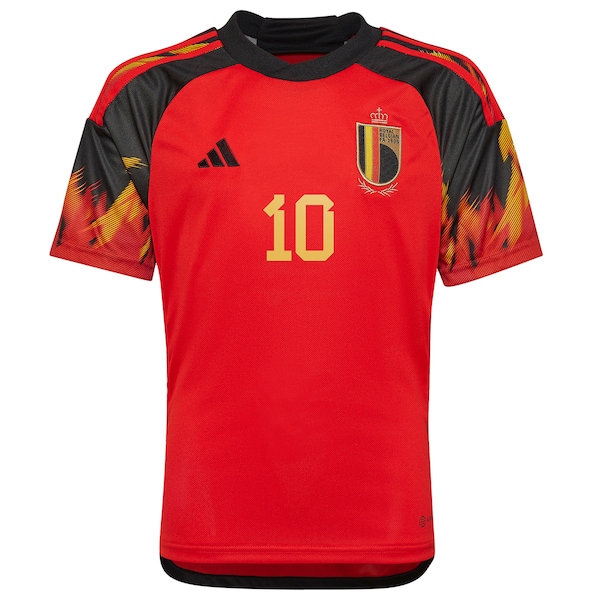 Eden Hazard Belgium National Team adidas Youth 2022/23 Home Replica Jersey - Red