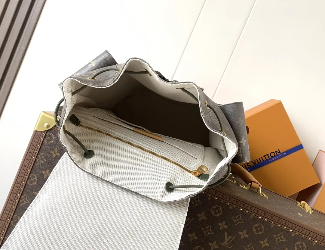 Louis Vuitton Christopher Green Canvas and Leather Backpack product photo from LabelPicks