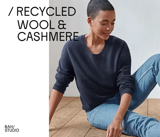 NAH/STUDIO Pullover | recycelte Wolle/ Cashmere, Navy