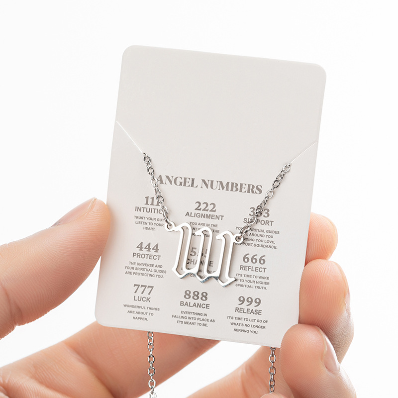 New Openwork 111 Angel Number Necklace