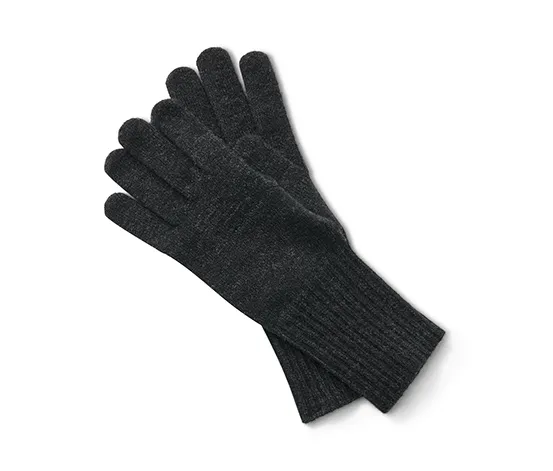 Strickhandschuhe mit Wolle, anthrazit