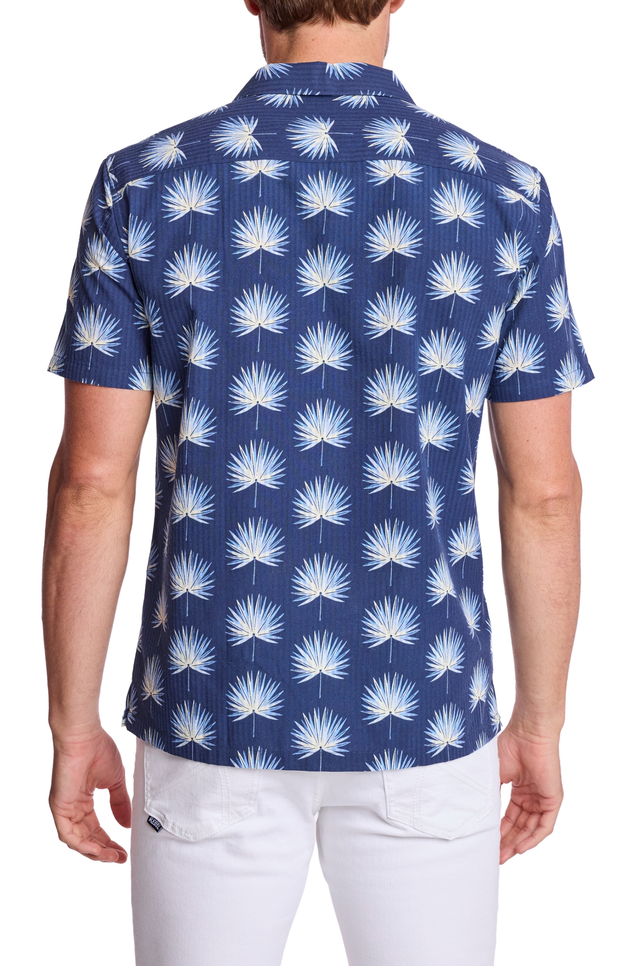 PAISLEY & GRAY Frond Cotton Blend Camp Shirt