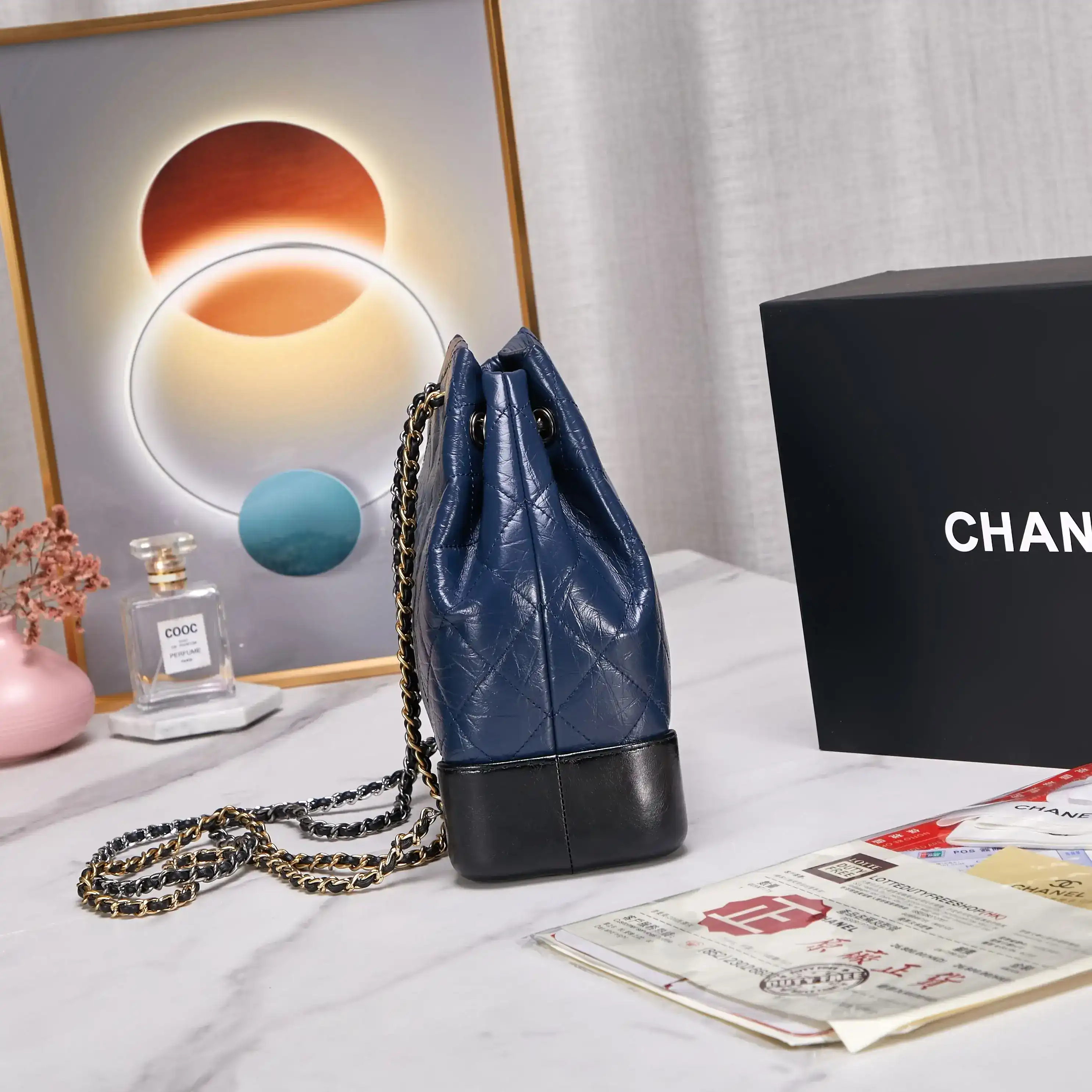 Chanel Gabrielle Blue Calfskin Backpack product photo from LabelPicks