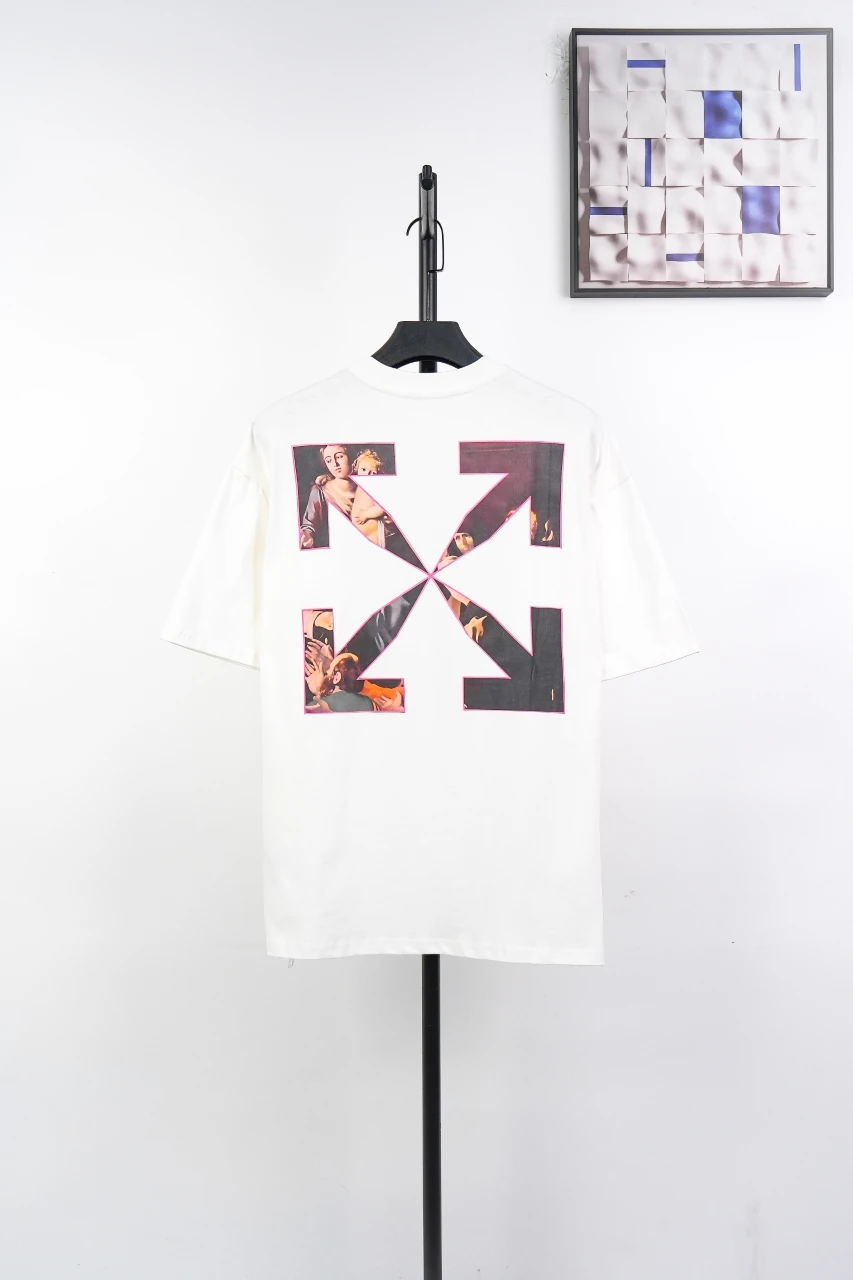 Off-White White Blurred Painting Arrow T-Shirt product photo from LabelPicks