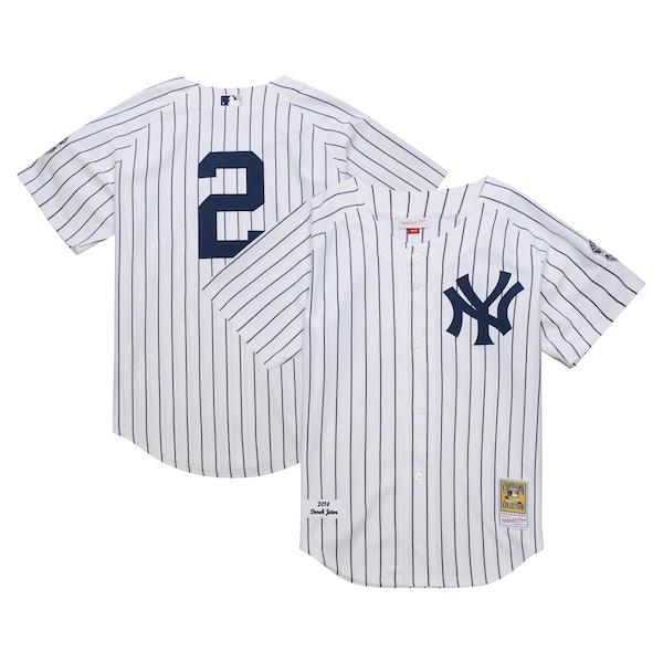 Derek Jeter New York Yankees 2014 Cooperstown Collection Authentic Throwback Jersey - White