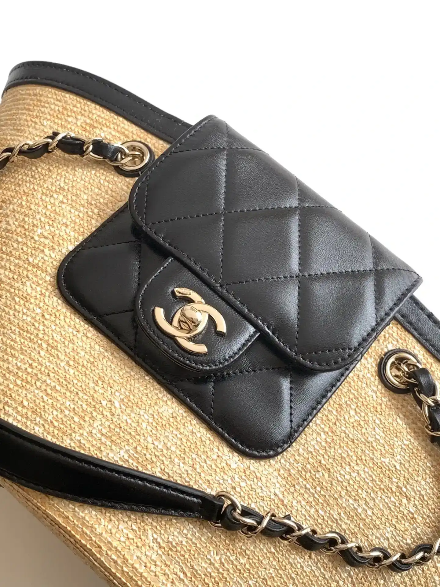 Chanel Black Straw Woven Tote Bag product photo from LabelPicks