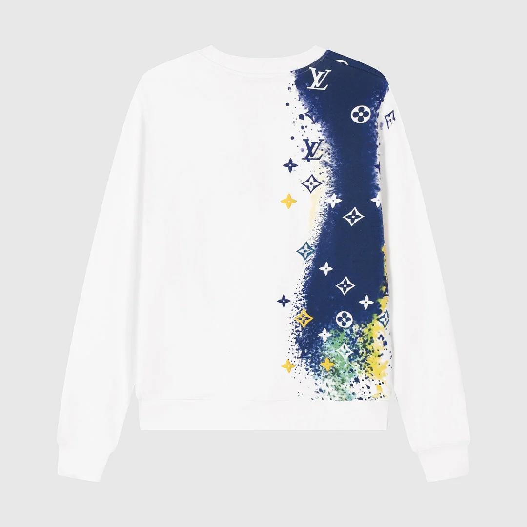Blue Yellow Print Sweatshirt