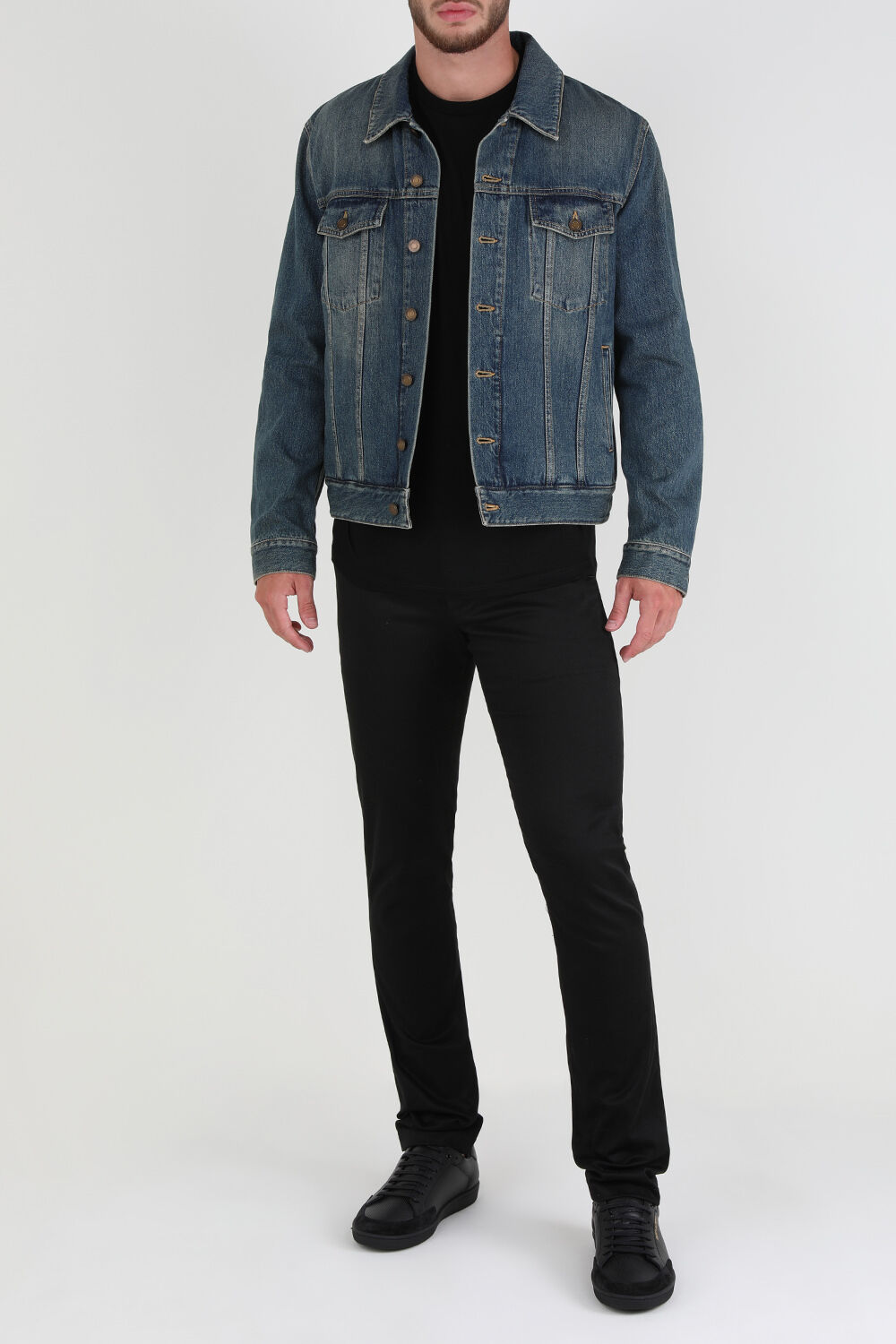 SAINT LAURENT חולצת טי קצרה מצמר
