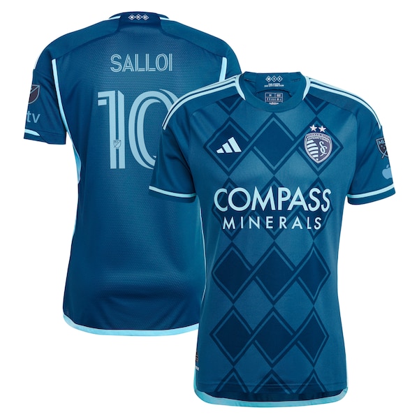 Daniel Salloi Sporting Kansas City adidas 2024 Diamonds Our Forever Authentic Player Jersey – Navy