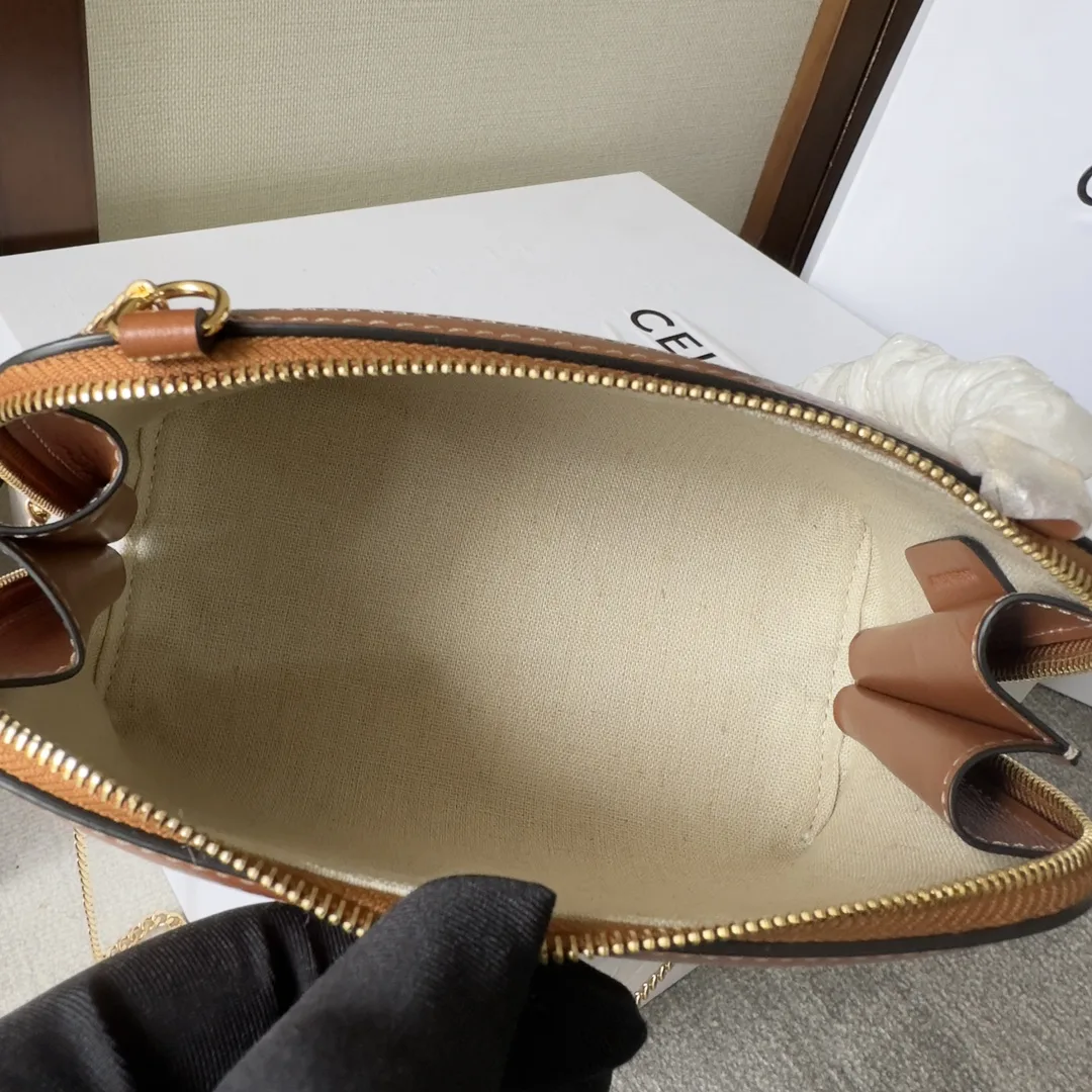 Celine Gold Triomphe Calfskin Shoulder Bag product photo from LabelPicks