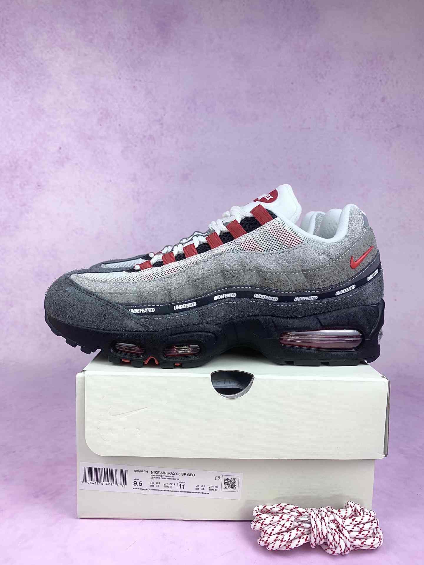 Undefeated x Nike Air Max 95 SP Geo 'Tokyo Bright Crimson' Shoes