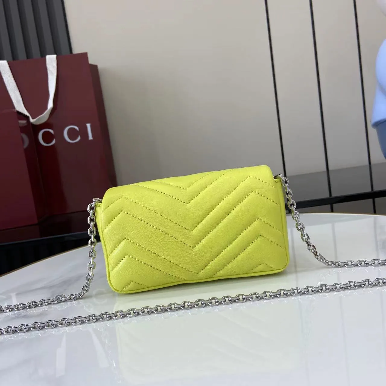 Gucci Marmont Green GG Supreme Canvas Crossbody Bag product photo from LabelPicks