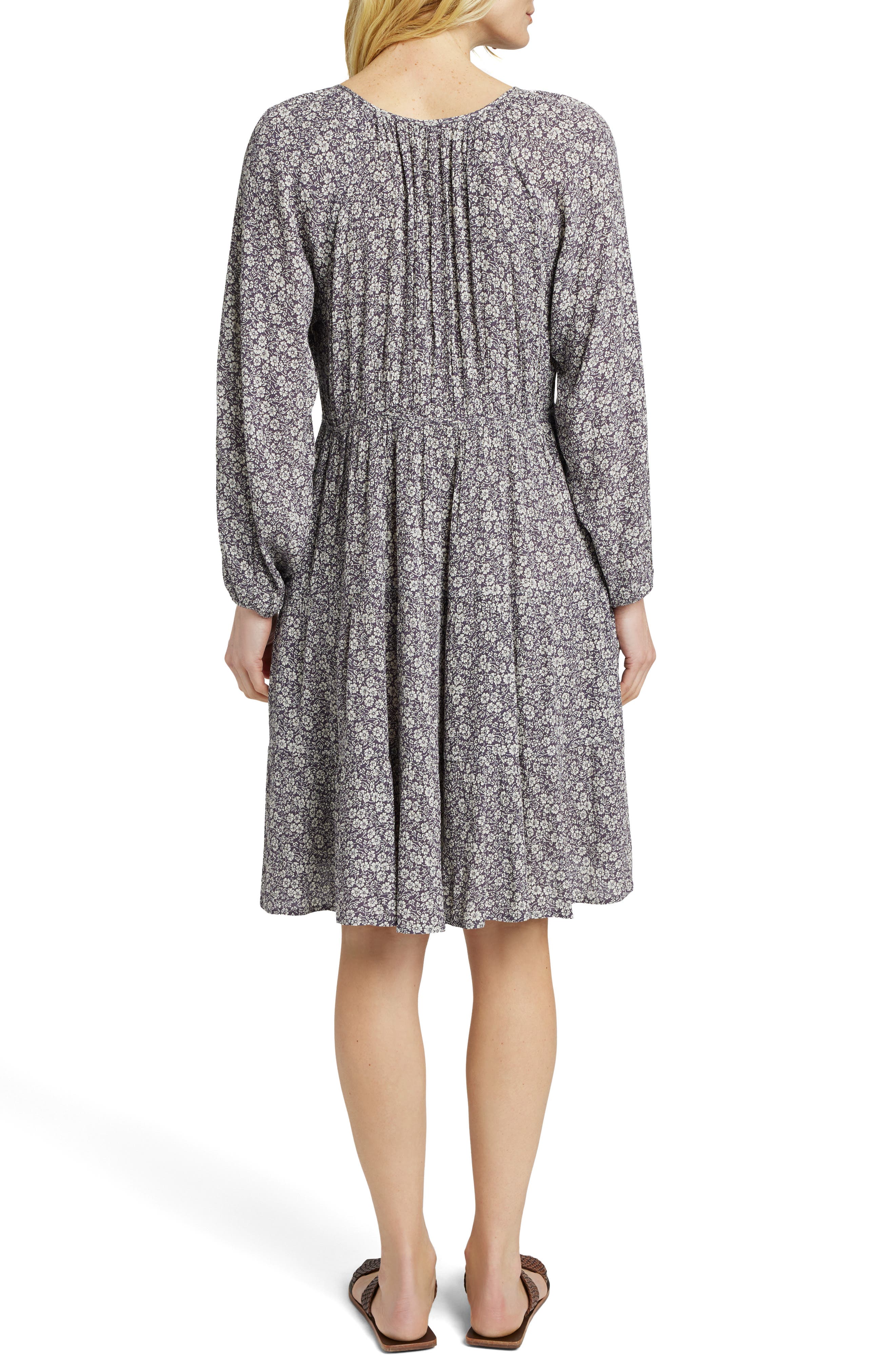 Faherty Sirene Floral Long Sleeve Dress