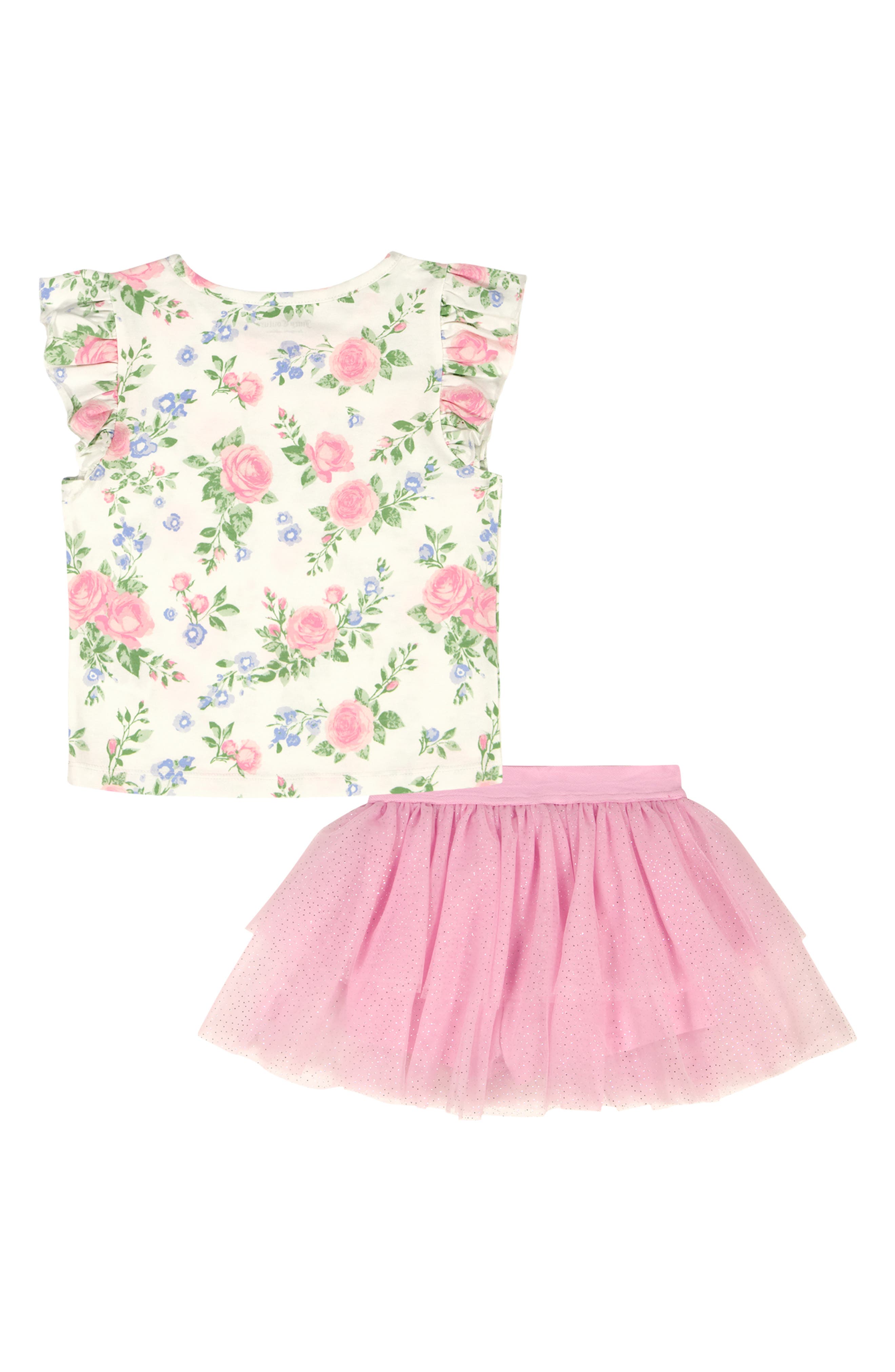 Juicy Couture Floral Ruffle Bodysuit & Tutu Skort Set