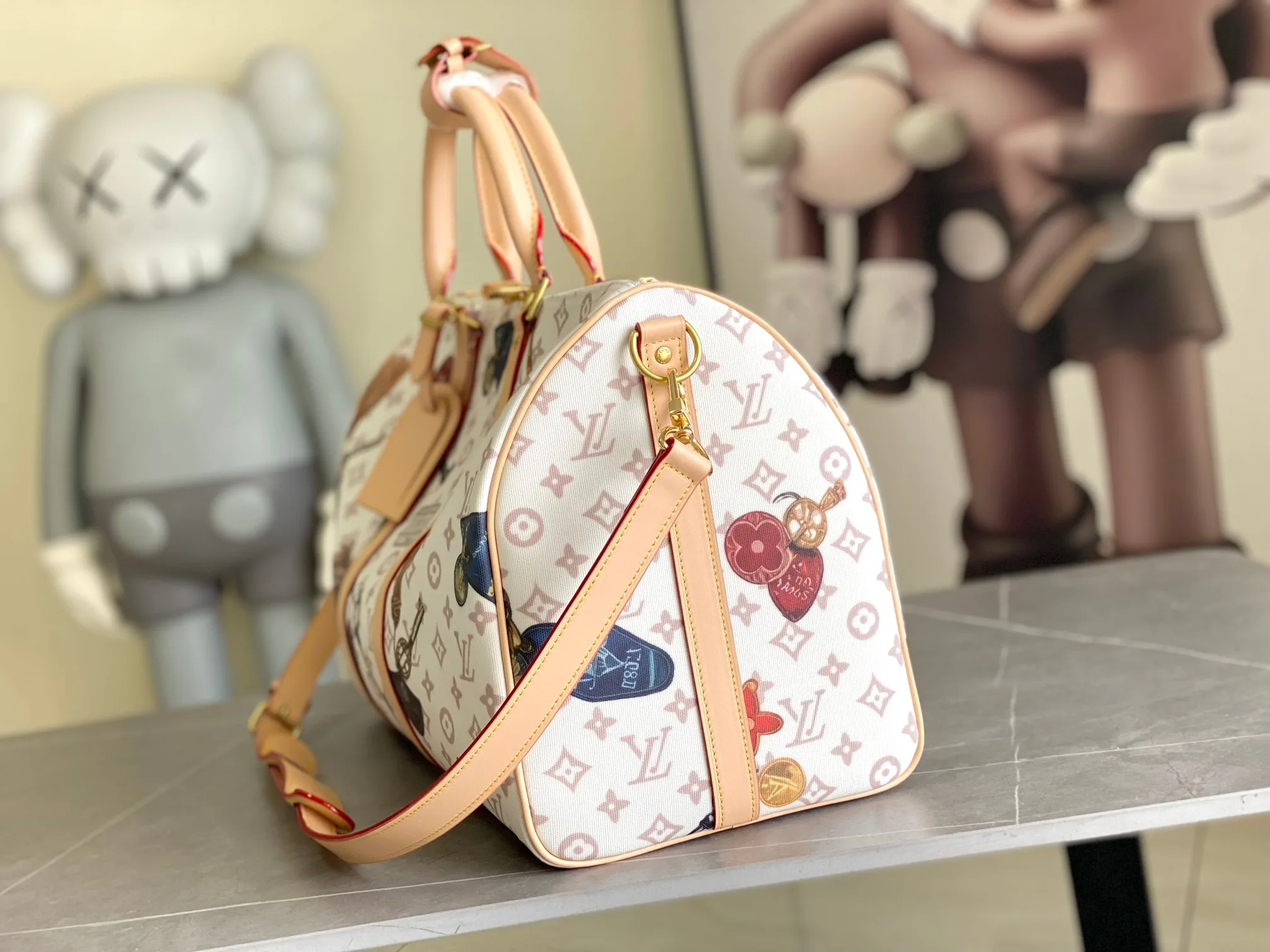 Louis Vuitton Keepall Canvas and Leather Tote Bag product photo from LabelPicks