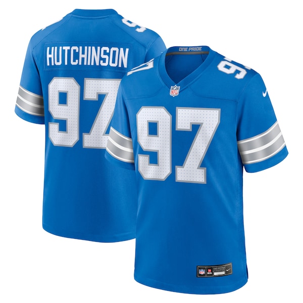 Aidan Hutchinson Detroit Lions Nike Game Jersey - Blue/Black/White